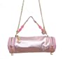 Tarina Tarantino PEARL AND CRYSTAL BARBIE Soft Italian Leather Handbag * Metallic Pink / Pink *