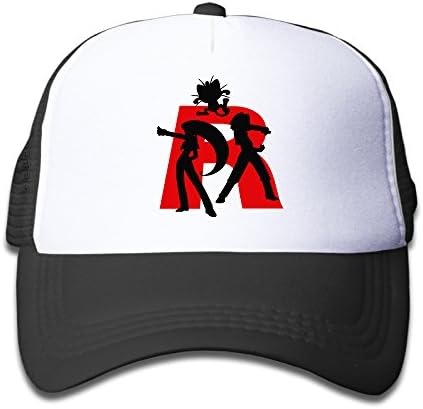 KTKY Kid Adjustable Original Custom Made Snapback Cap Hat Cotton Poke Team Rocket Motorcycle Cap Black