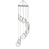 Red Carpet Studio 32-Inch Spiral Tune Wind Chimes with Teardrop Crystals