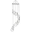 Red Carpet Studio 32 Inch  Spiral Tune Wind Chimes w/Teardrop Crystals