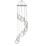 Red Carpet Studio 32-Inch  Spiral Tune Wind Chimes with Teardrop Crystals