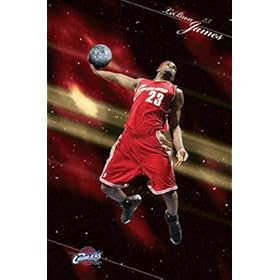 LeBron James Dunking Sports Poster