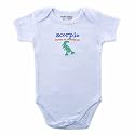 Luvable Friends Zodiac Bodysuit Scorpio, White