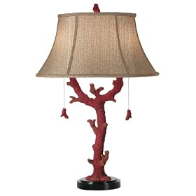 Red Coral Sunset Table Lamp
