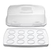 Wilton Ultimate 3-in-1 Cupcake and Cake Caddy - White/ Clear