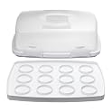 Wilton Ultimate 3-in-1 Cupcake and Cake Caddy - White/ Clear