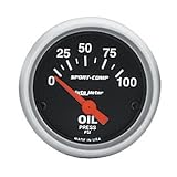 Auto Meter 3327 Sport-Compact Short Sweep Electric Oil Pressure Gauge by Auto Meter