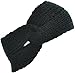 Hand By Hand Aprileo Solid Knot Knitted Headband Twist Cozy Headwrap Chic Stylish [Black.](One Size)