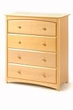 Stork Craft Beatrice 4 Drawer Chest, Natural Stain