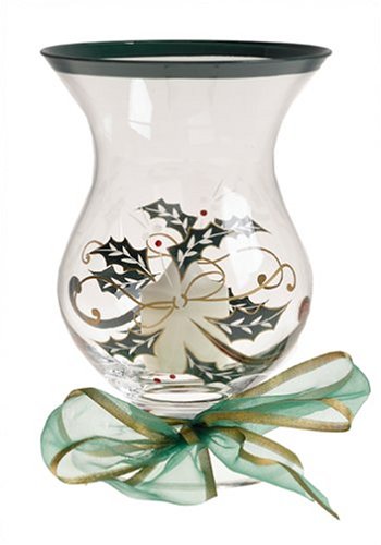 Lenox Holiday Spirit Hurricane with Ribbon