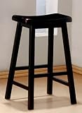 Madisonville Black Wood Bar Stool (Set of 2)