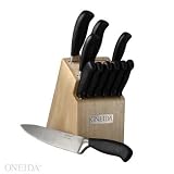 Oneida Kitchenware Soft Touch Pistol Handle 12 Piece Cutlery w/Block