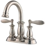 Pfister F043LNKK Langston Single Control 4-Inch Centerset Lavatory Faucet, Brushed Nickel
