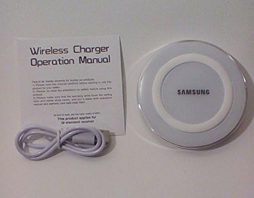Wireless Charging Pad For Samsung Galaxy S6 / S6 Edge - Retail Packaging - Black Sapphire (White)