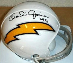 Charlie Joiner Signed Chargers Mini Helmet