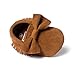 Voberry Baby Boys Girls Tassel Bow Soft Sole PU Leather Loafers Moccasin Sneakers (Coffee, 12~18 Month)