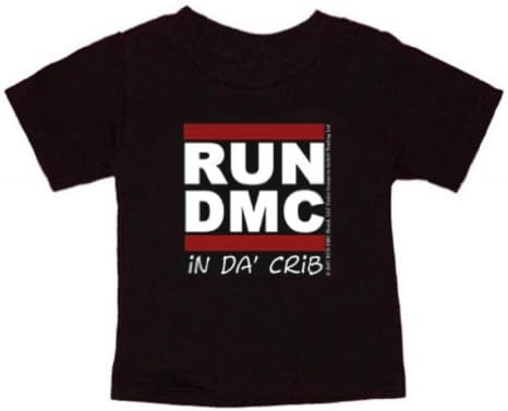 Yaya Rocks Unisex Baby Run Dmc "In Da Crib" Black S/S T-Shirt 4T