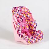 Doll or Stuffed Toy Booster Car Seat - Pink Dot