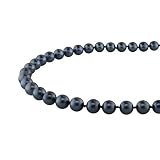 14K Gold 9-10mm Freshwater Pearl Necklace - Black (24