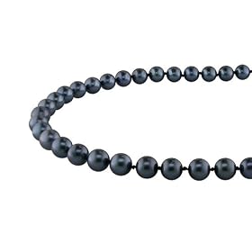 14K Gold 9-10mm Freshwater Pearl Necklace - Black (24") by 1