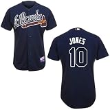 Atlanta Braves #10 Chipper Jones Blue 2011 MLB Authentic Jerseys Cool Base Jersey 48-56 Drop Shipping