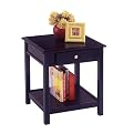 Black End Table with Drawer