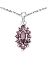 0.78 Carat Genuine Ruby 925 Sterling Silver Pendant