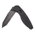 SOG Specialty Knives & Tools AE-04 Aegis Knife, Serrated Black TiNi