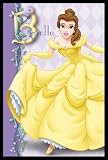 Disney Princess Belle Beauty Beast Kids Art Black Wood-Mounted Poster Print - 24