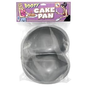 Pipedream Products Booty Cake Pan, Silver