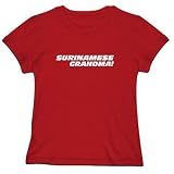 T-Shirt Woman Red  Surinamese Grandma!  Suriname Country