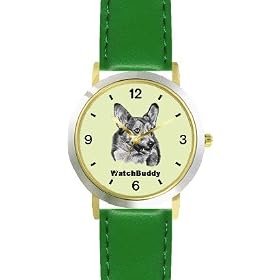 Corgi (SC) Dog - WATCHBUDDY® DESIGNER DELUXE TWO-TONE THEME WATCH - Arabic Numbers-EMERALD ISLE... by WatchBuddy