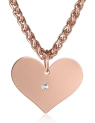 Chamak by priya kakkar Single Swarovski Elements Crystal Center Heart Necklace, 16"