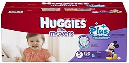 Huggies Little Movers Plus Diapers Size 5, 150 Ct by Little Movers