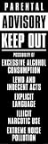 Parental Advisory Keep Out Door College Funny Art Poster Print - 24