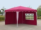 Falt Pavillon 3 x 3 m mit 2 Seitenteilen in Rot