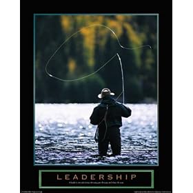 Leadership Motivational Poster Inspirational Art Print Fly Fishing Pole