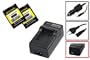 2x Bater�as AHDBT-301 + Cargador USB para Gopro Hero3 Black, White & Silver Edition -1050mAh-