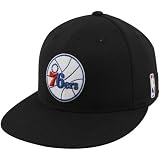 NBA adidas Philadelphia 76ers Black Flat Bill Fitted Hat (7)