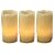 Gerson Everlasting Glow Flameless Wax Candles with Drip Effect, Ivory, 4" x 2", Set of 3