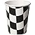 Creative Converting 8 Count Hot or Cold Beverage Cups, Black and White Check
