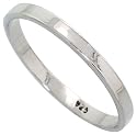 Sterling Silver 2mm (1/16") Plain Flat Wedding Band / Thumb Ring