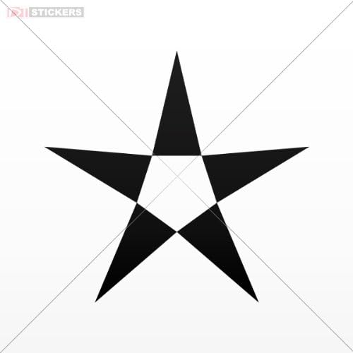 Decal Vinyl Stickers Size: 5 X 4.8 Inches Black