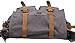 MONA Canvas Vintage Durable Men Travel Laptop School College Backpack Dark Grey