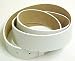 White Bonded Leather Snap Belt For Buckles