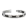 Heavy Duty Stainless Steel and 18 Karat Gold Mens Bracelet