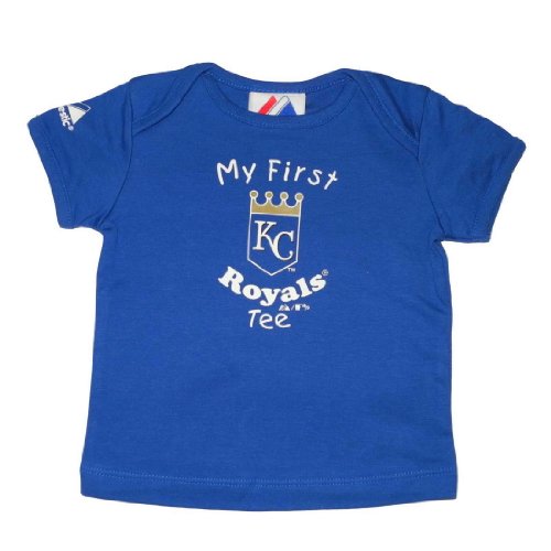 Majestic Infant Baby MLB Kansas City Royals My First Tee T-Shirt - Blue (Size: 6/9M)