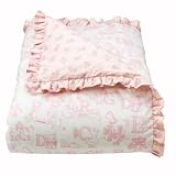 Amy Coe™ Alphabet Soup Soft Pink Multi Stripe Dust Ruffle