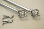 A&f Rod D�cor - A NEW 3 Pieces Curtain Rod 120-170 Inch Satin Nickel #42