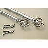 BRONZE 120QUOT;–170QUOT; DOUBLE HANGING CURTAIN ROD SET IN CURTAIN